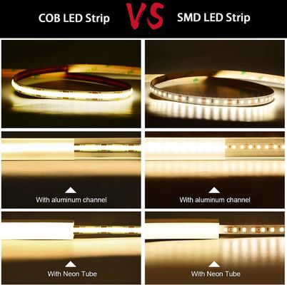 Dimmable COB LED Flexible Strip , COB Strip Light 12V 24V High Brightness