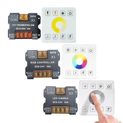 Iron Case LED Controller Dimmer 10A 1 Channel With RF Full Touch Panel