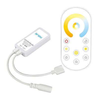 Mini RGB CCT LED Controller , RF Wireless Dimmer For 5050 Light Strip