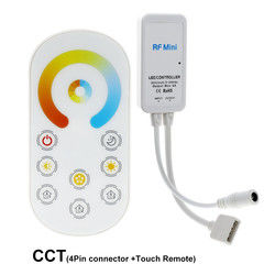 Mini RGB CCT LED Controller , RF Wireless Dimmer For 5050 Light Strip