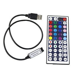USB 5V Powered 44 Key IR Remote Controller For LED RGB Strip Light