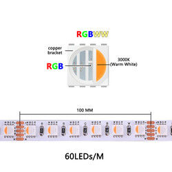 Warm White LED RGB Strip Light Flexible DC 12V SMD5050 RGBW RGBWW