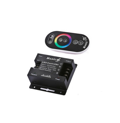 Wireless RF Remote LED Controller , RGB LED Music Controller 18A For 5050 Light Strip