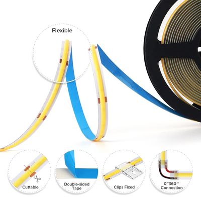 12V 24V LED COB Strip Light Single Colour Flexible 3000K 4000K 6500K