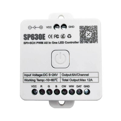 Magic Home App Controlled LED Strip Smart Controller With SP630E RGBCW Output Channels