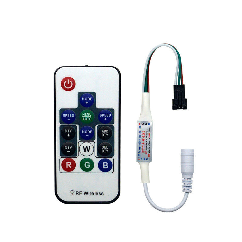 WS2811 Pixel LED Strip Controller DC 5V 12V 24V With 14 Keys RF Remote