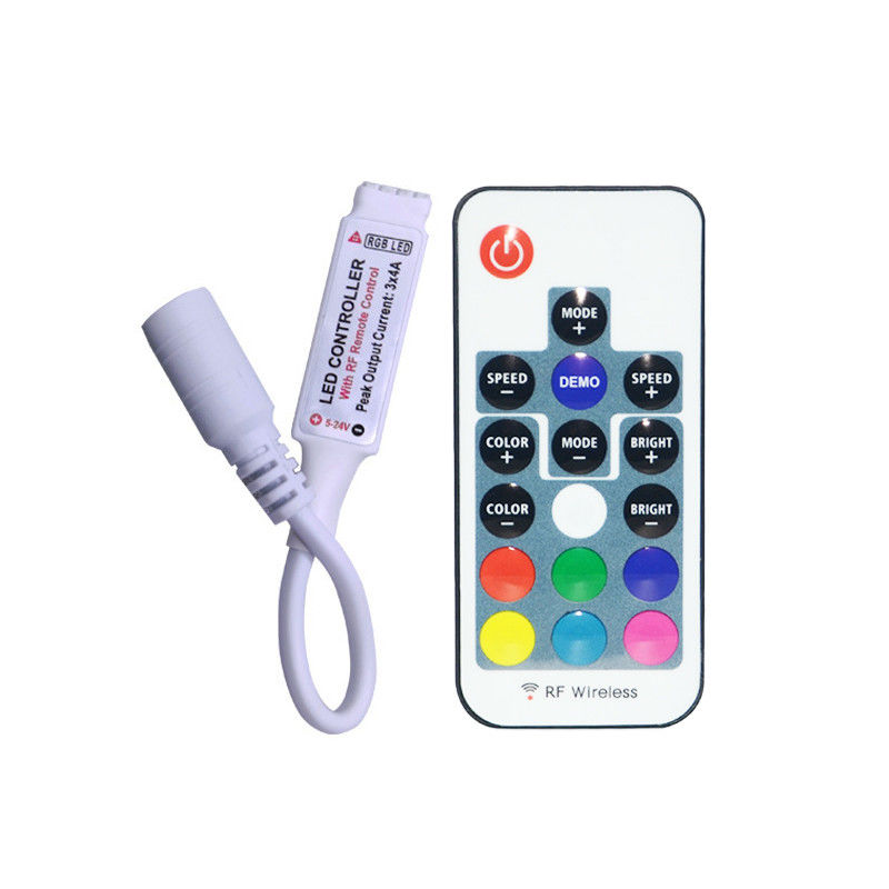 17 Key LED Mini Controller 12V 3 Channel RF Wireless Remote For 5050 LED Strip