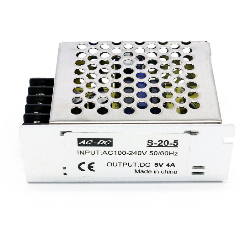 20W 5V DC Switching Power Supply Aluminum Case 100-240V AC to DC 5V 4A LED Strip Light Driver