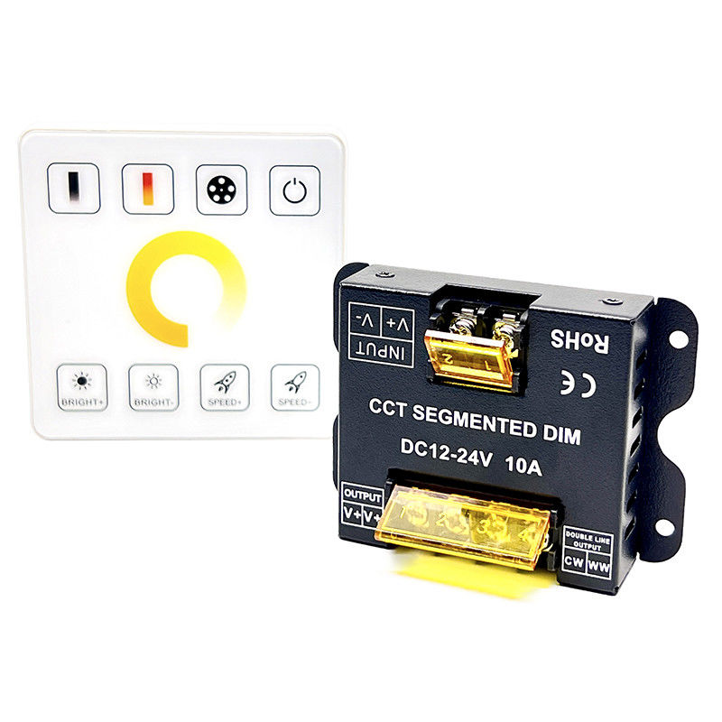 10A LED Controller Dimmer DC 12V 24V Dual Color Temperature Rf Full Touch