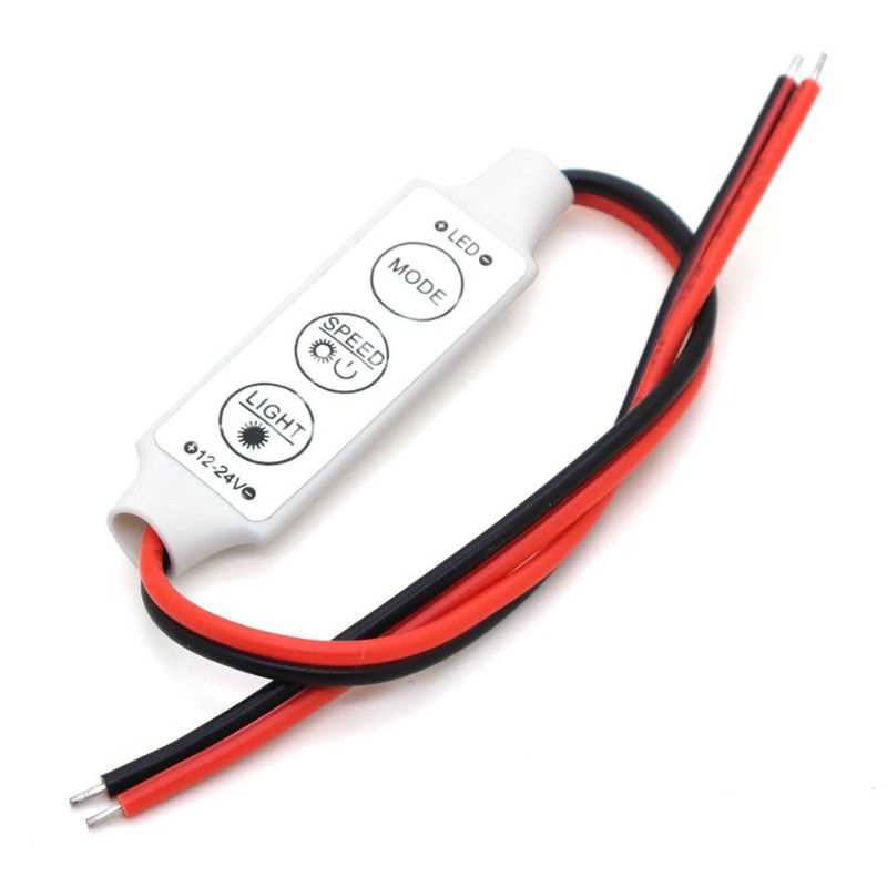 3 Key LED Mini Controller 5V 12V 24V For 5050 3528 Single Color LED Strip Light