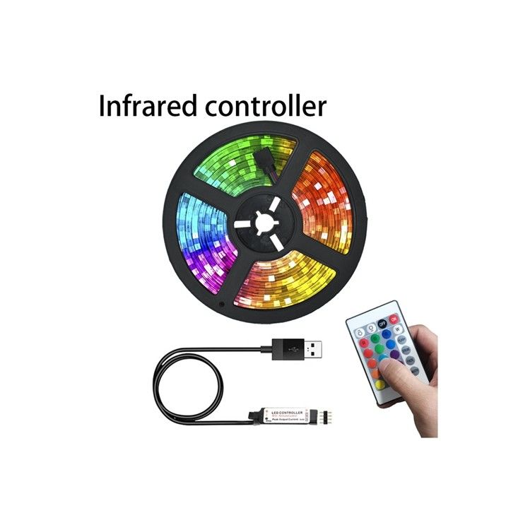 60leds / Meter Remote Control LED Strip Light For TV Backlight Bedroom Decortion