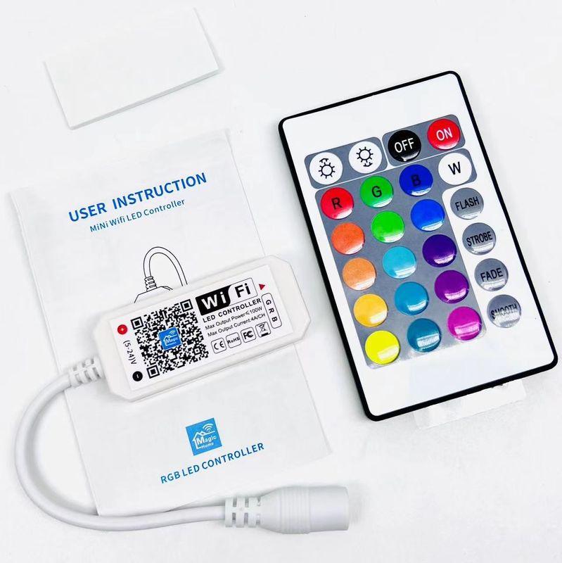 Rf 24 Key Wifi 3 Channels RGB LED Controller 16 Million Colors Buletooth For Strip Light
