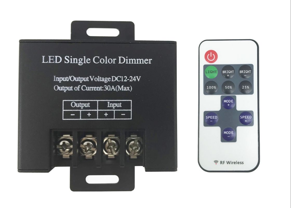 RF Wireless Remote DC12-24V Knob LED Controller Dimmer With Max Power 300W Brightness Adjustment Switch